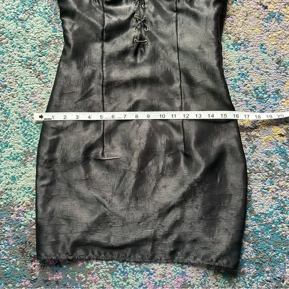 🦇Vintage Y2K Halloween Gothic Paris Laceup Dress🦇 - Picture 14 of 16